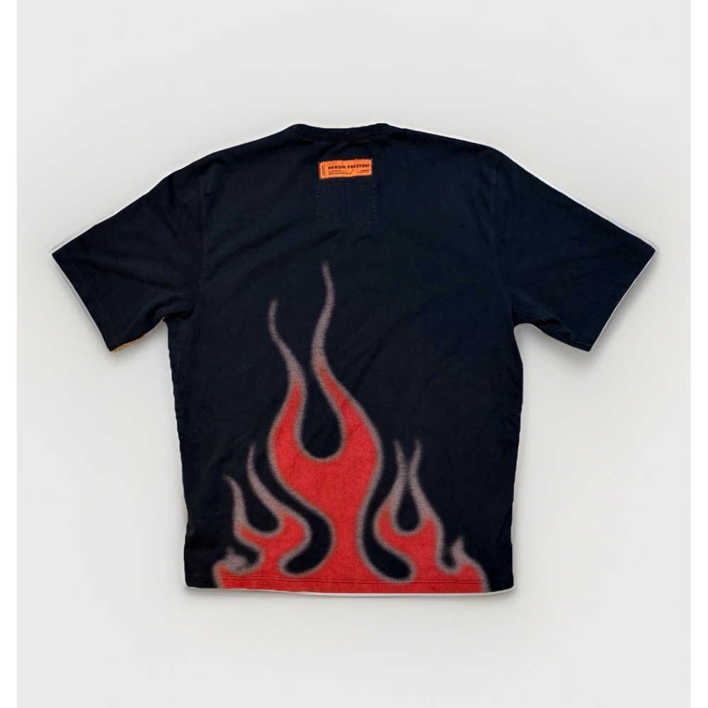 Heron Preston Law Flames T-Shirt Size XXL - Picture 2 of 6
